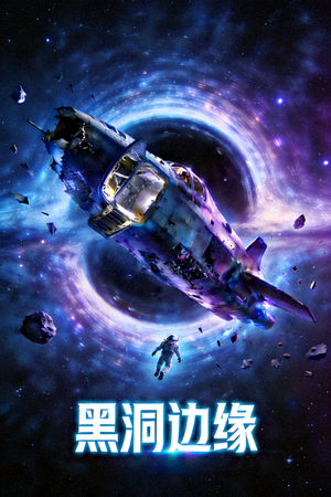 科幻惊悚电影《黑洞边缘》海报 - 宇宙冒险故事